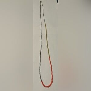 Elegant Multicolor Beaded Silver Necklace